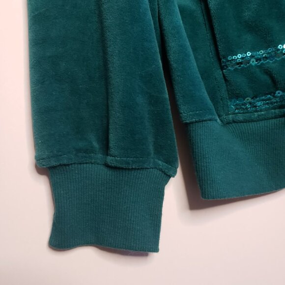Gloria Vanderbilt Light Jacket Women's S Green Velvet Full Zip Y2K Vintage NWOT - Picture 6 of 13